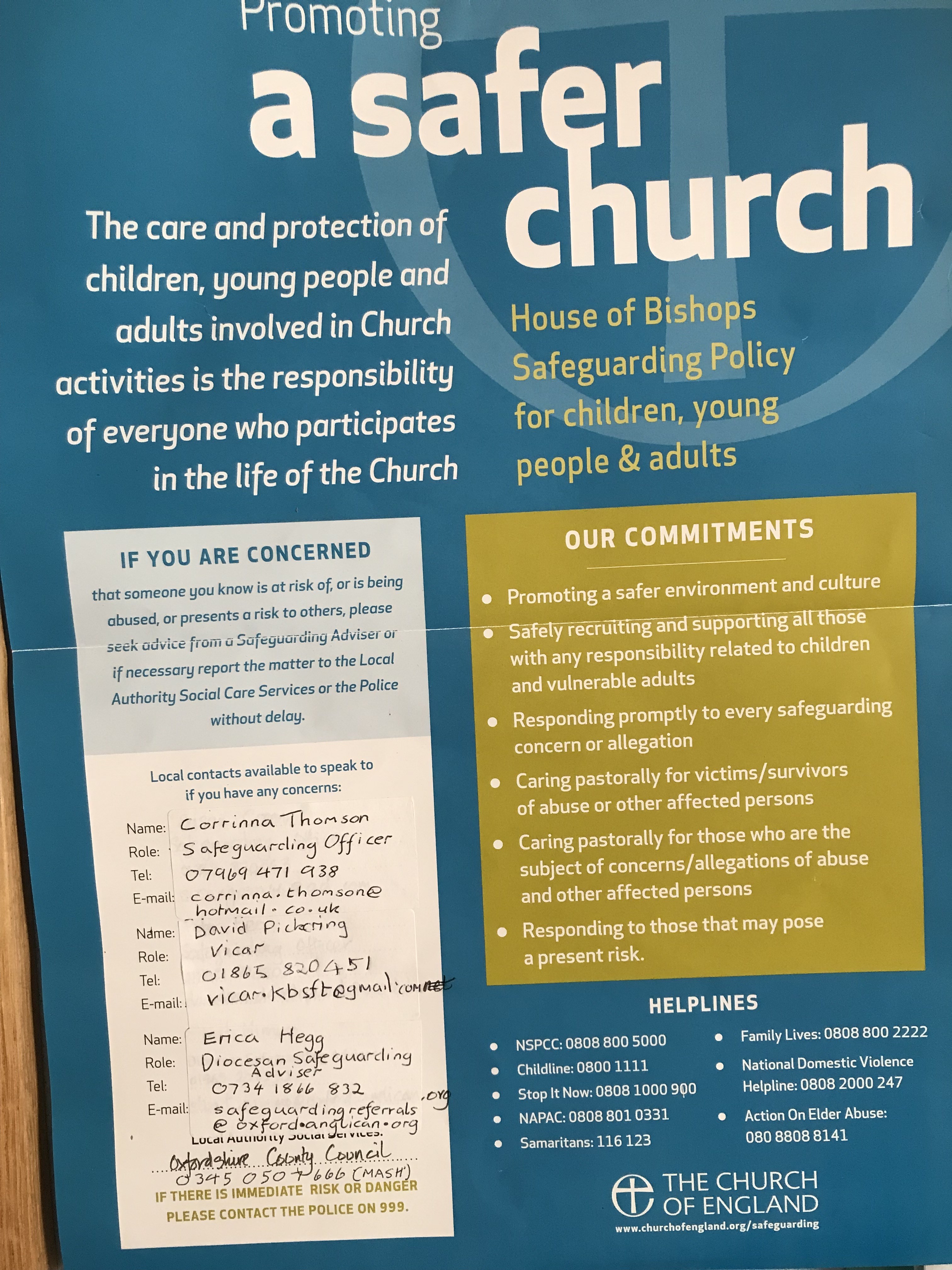 photo of safeguarding poster p