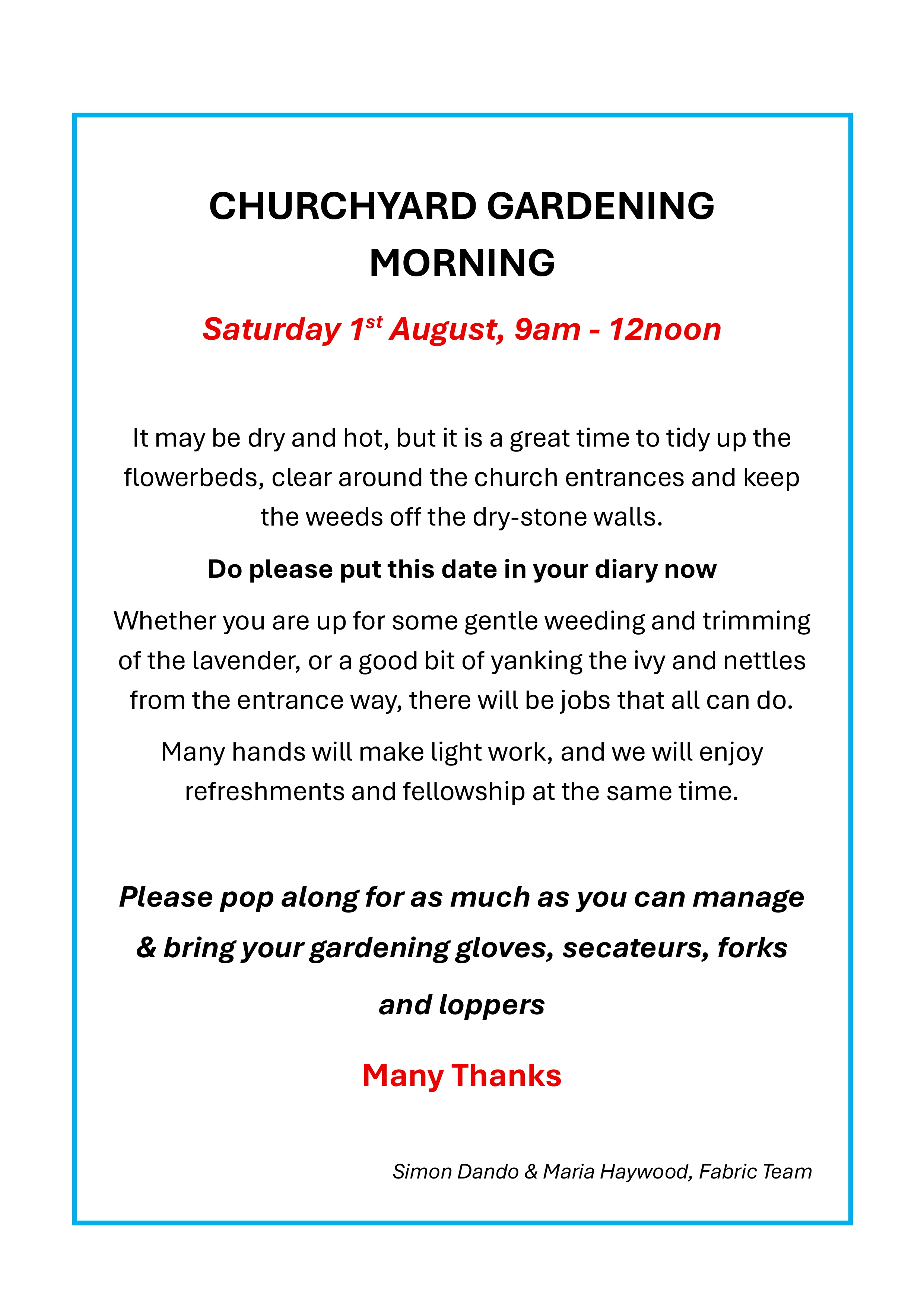 Churchyard Maintenance